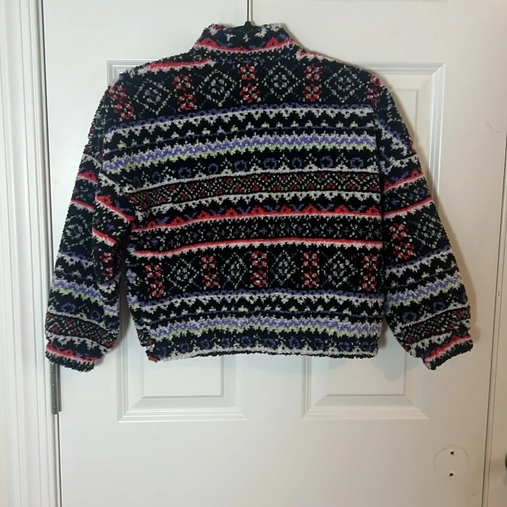 DSG Cozy Fleece Full Zip Girls Funky Flair Isle Multiple Sizes Small and XL